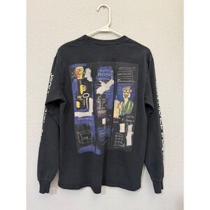 Jean-Michel Basquiat Ripple Junction Tee M Black Long Sleeve Art Graphic Mens